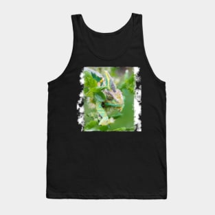 Artistic Painting Style Chameleon Colourful Tank Top